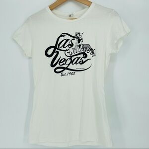 Welcome  to Las Vegas white tee vivid sportswear